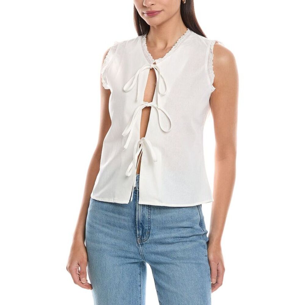 Anna Kay Womens Selianna Top, White